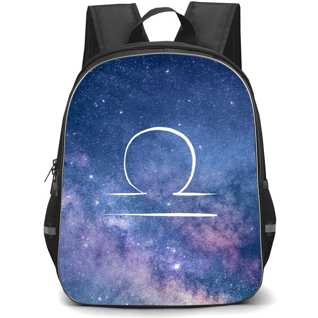 Zodiac Sign Libra Backpack StudentPack - Libra Sign On Galaxy Background