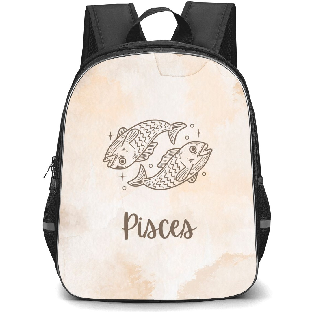 Zodiac Sign Pisces Backpack StudentPack - Pisces Sign On Neutral Background
