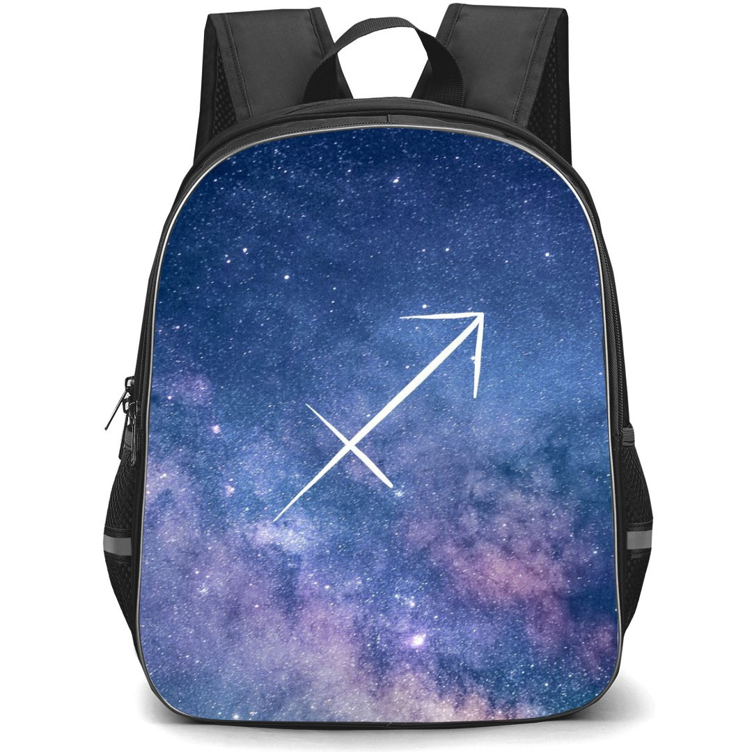 Zodiac Sign Sagittarius Backpack StudentPack - Sagittarius Sign On Galaxy Background