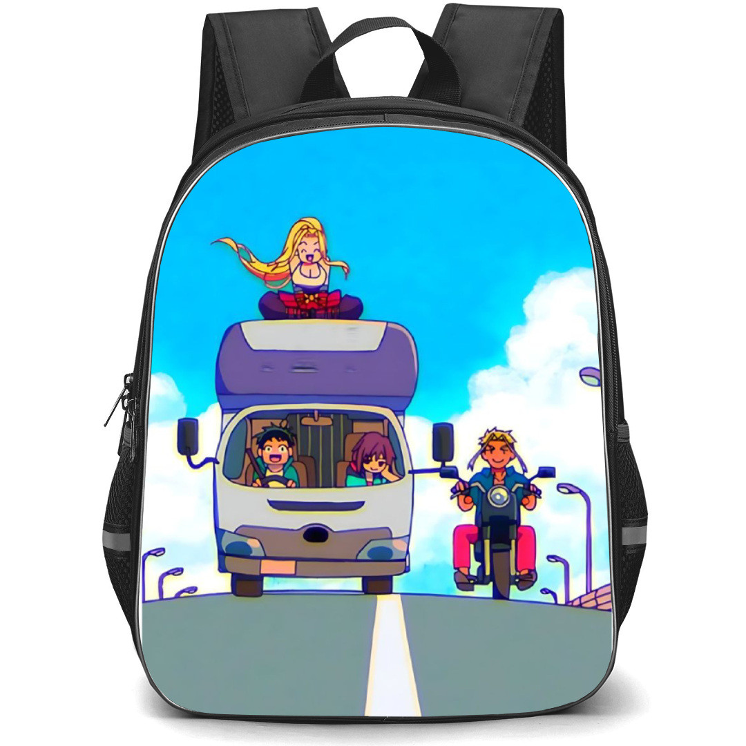 Zom 100 Bucket List of the Dead Backpack StudentPack - Characters Driving In Road Cartoon Art