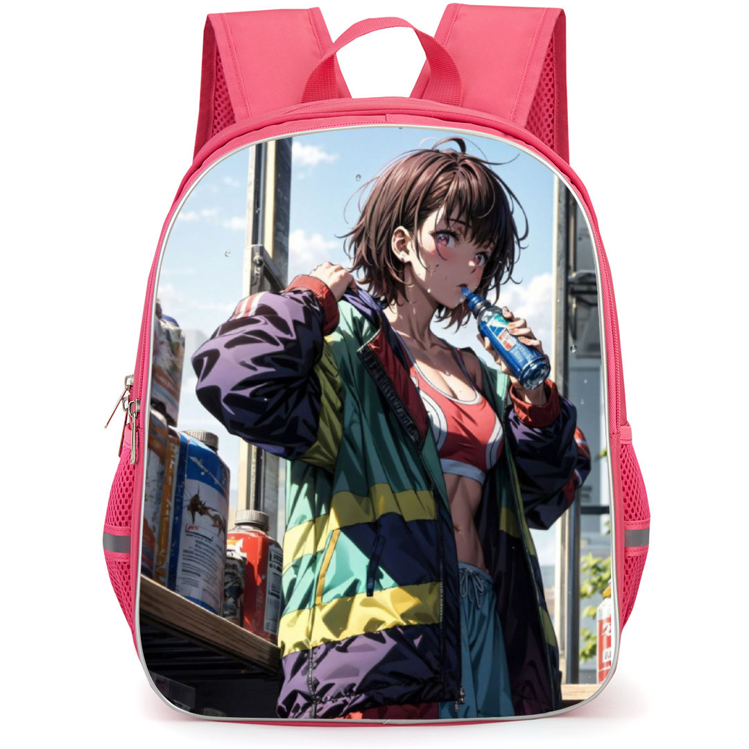 Zom 100 Bucket List of the Dead Shizuka Backpack StudentPack - Shizuka Drinking Water Portrait