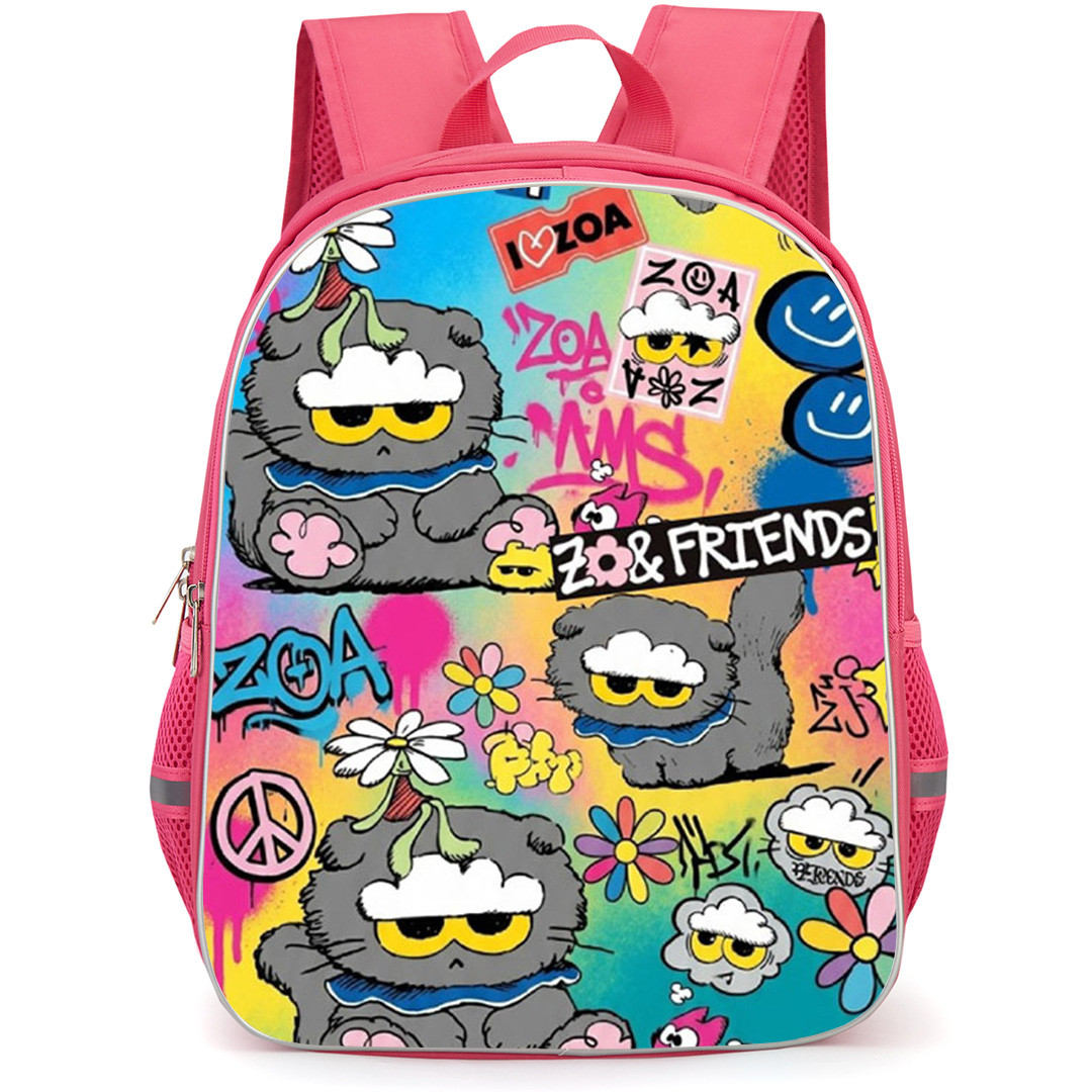 Zo And Friends Backpack School Bag StudentPack - Zo And Friends Graffiti Collage Poster