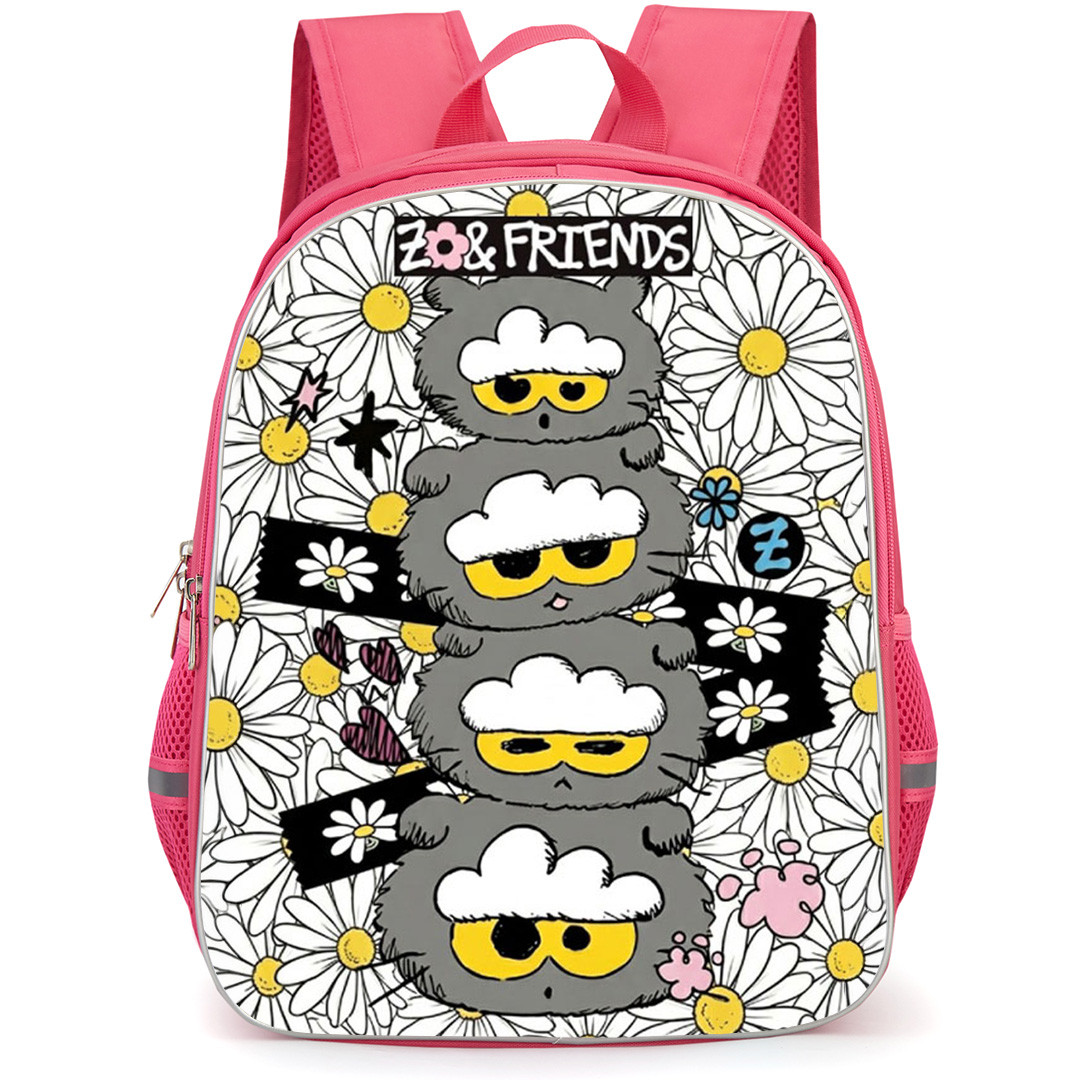 Zo And Friends Zoa Backpack School Bag StudentPack - Zoa Four Faces Floral Poster