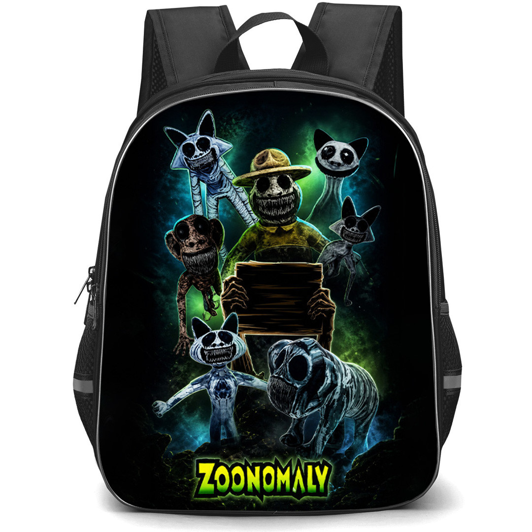 Zoonomaly Backpack School Bag StudentPack - Zoonomaly Creepy Creature Group Poster