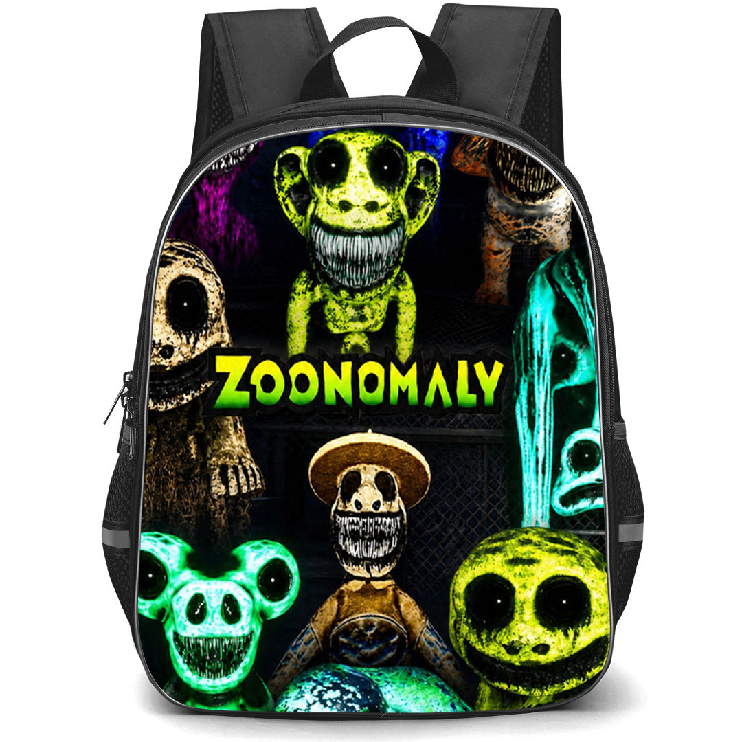 Zoonomaly Backpack School Bag StudentPack - Zoonomaly Monster Character Collage Poster