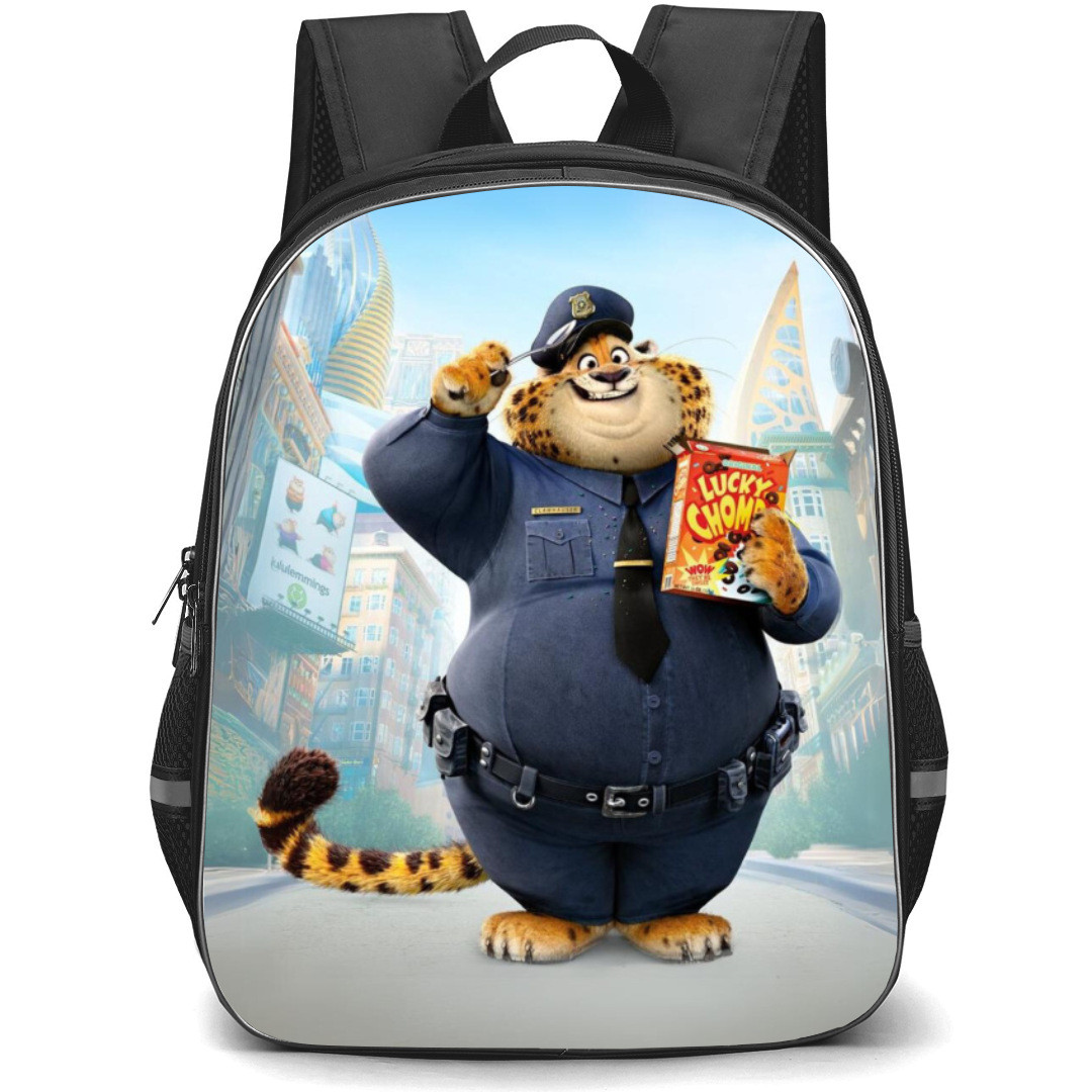 Zootopia Clawhauser Backpack Student Pack - Clawhauser Eating Cereal Portrait
