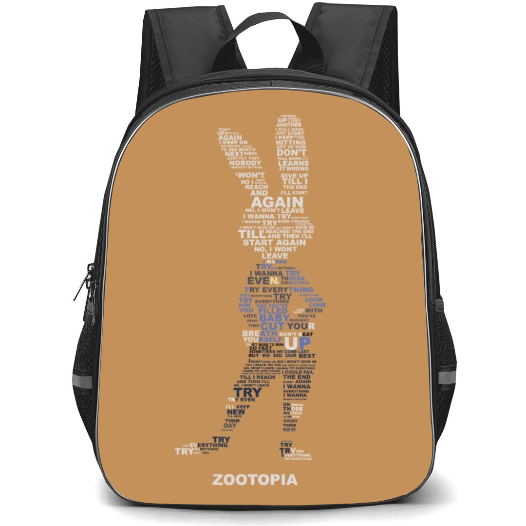 Zootopia Judy Hopps Backpack Student Pack - Judy Hopps Quote Portrait On Brown Background