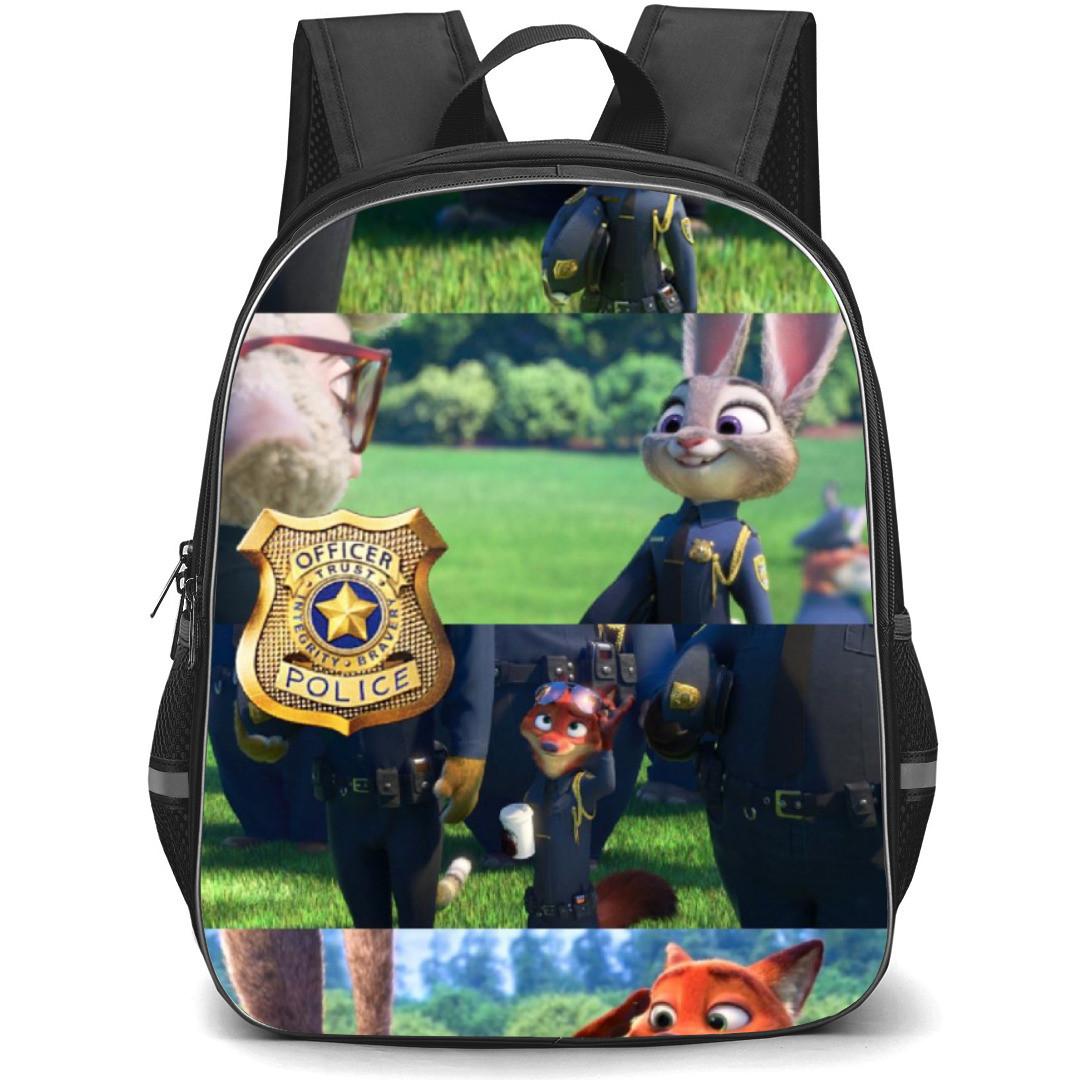 Zootopia Backpack Student Pack - Judy And Nick Badge Collage