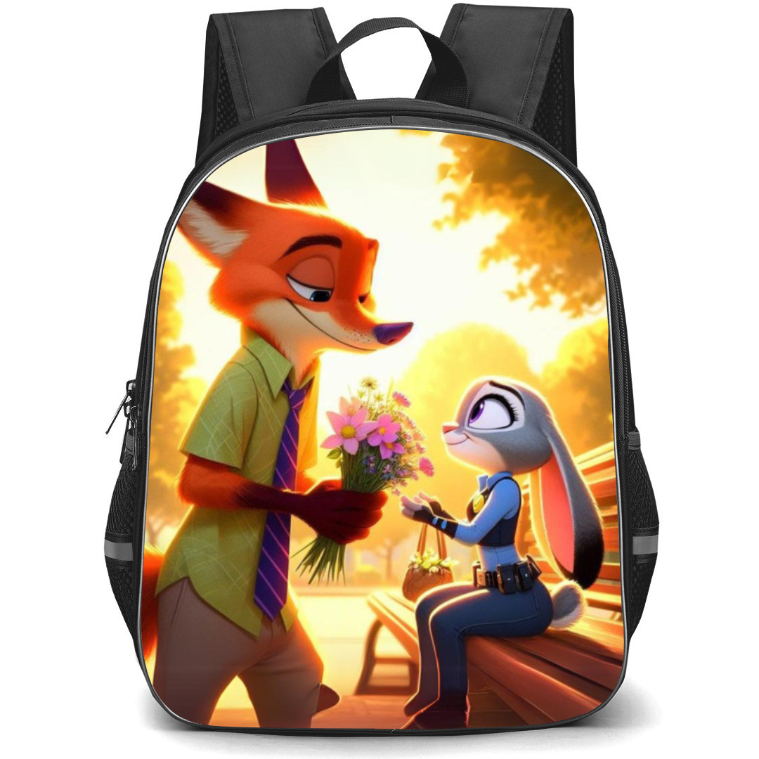 Zootopia Backpack Student Pack - Judy And Nick Give Flowers