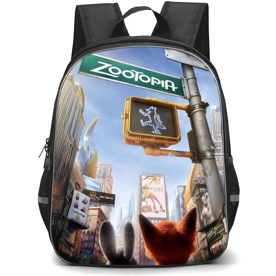 Zootopia Backpack Student Pack - Judy And Nick Looking At Traffic Sign