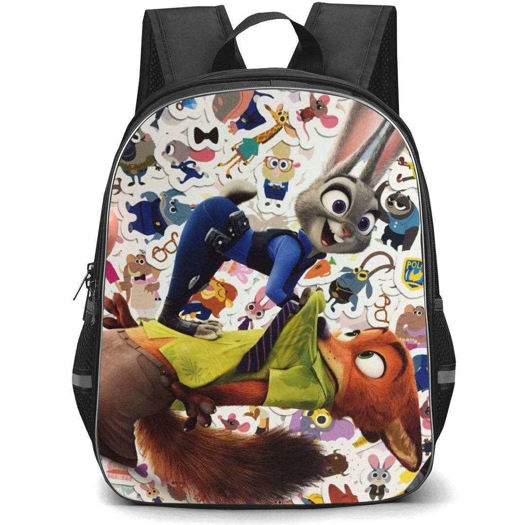 Zootopia Backpack Student Pack - Judy And Nick Smile Pattern Background