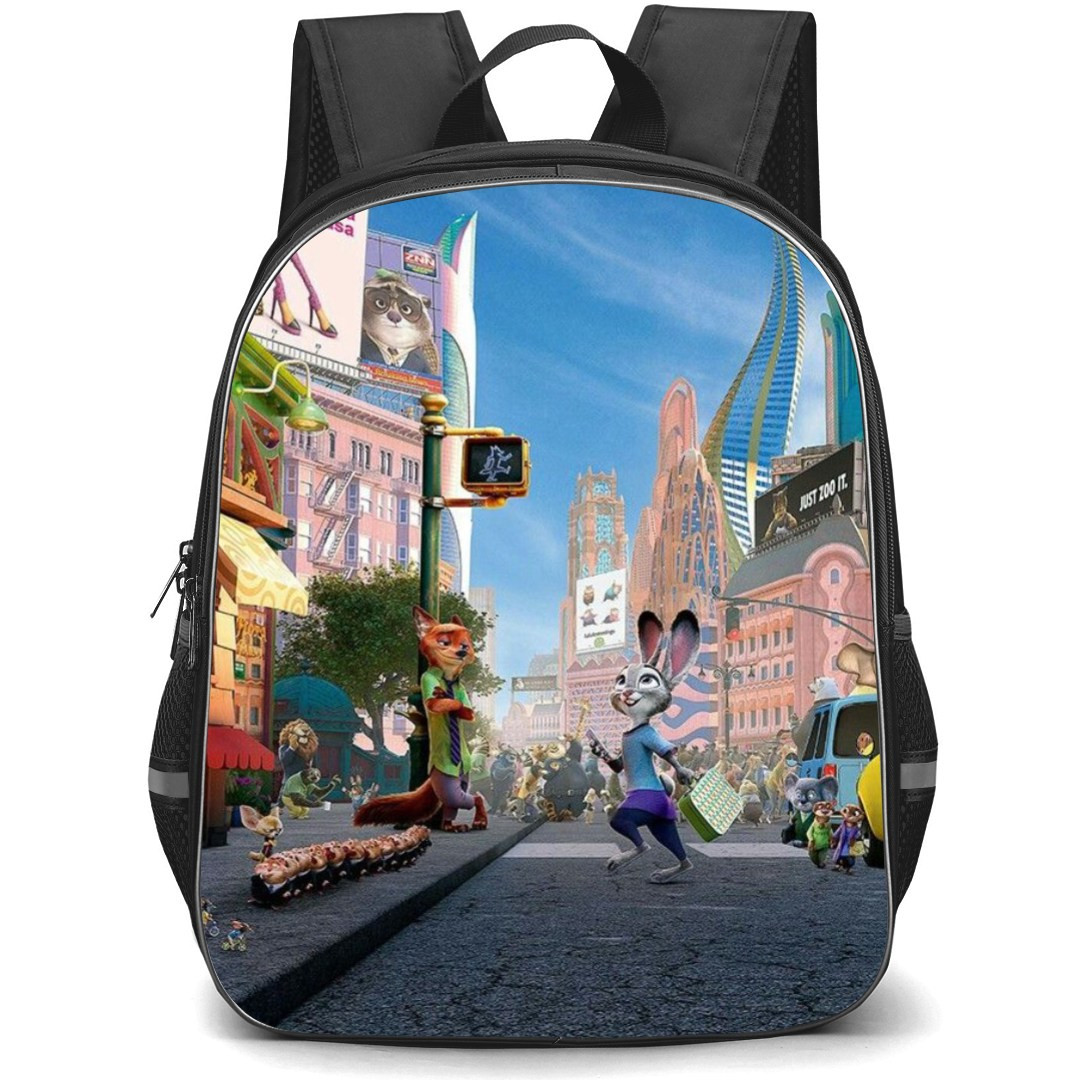 Zootopia Backpack Student Pack - Judy And Nick Walking On Road Portrait