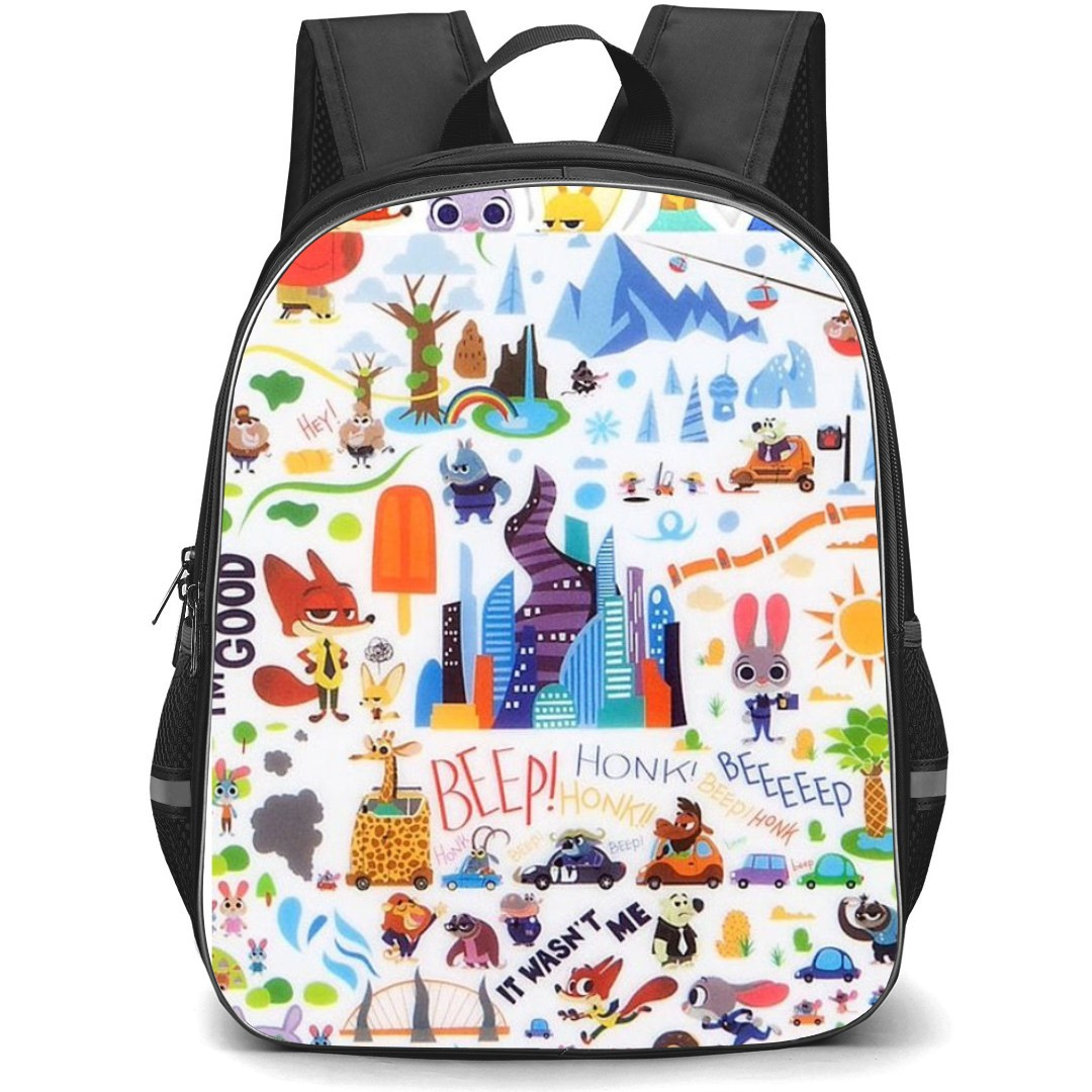 Zootopia Backpack Student Pack - Sticker Collage On White Background