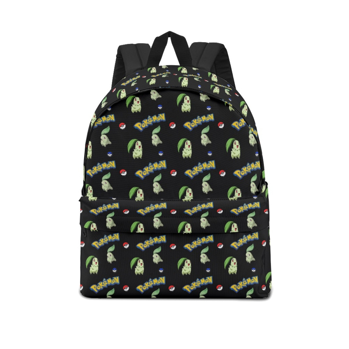 Pokemon Chikorita School Backpack Multicolor Schoolbag Rucksack - Chikorita Character Series Art
