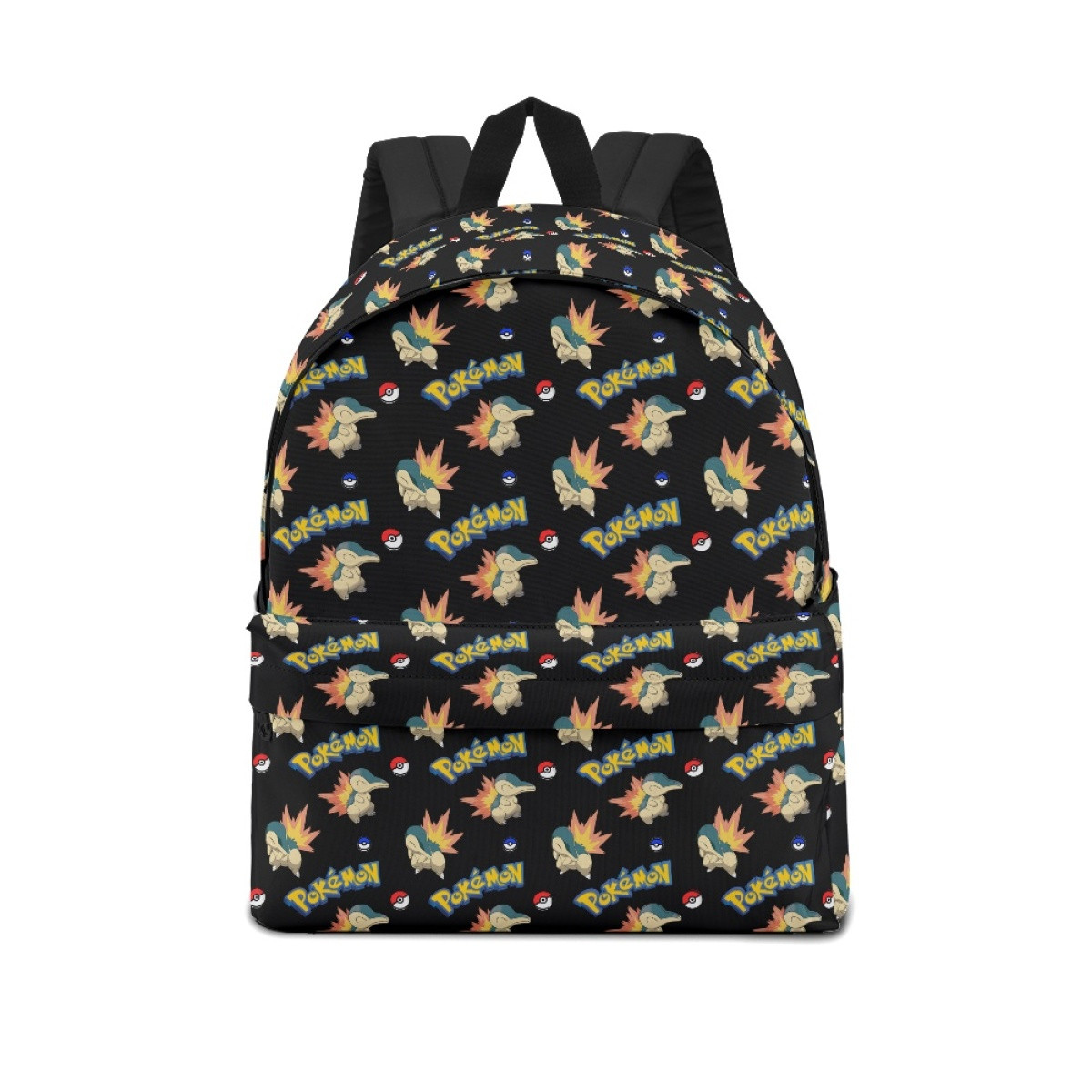 Pokemon Cyndaquil School Backpack Multicolor Schoolbag Rucksack - Cyndaquil Character Series Art