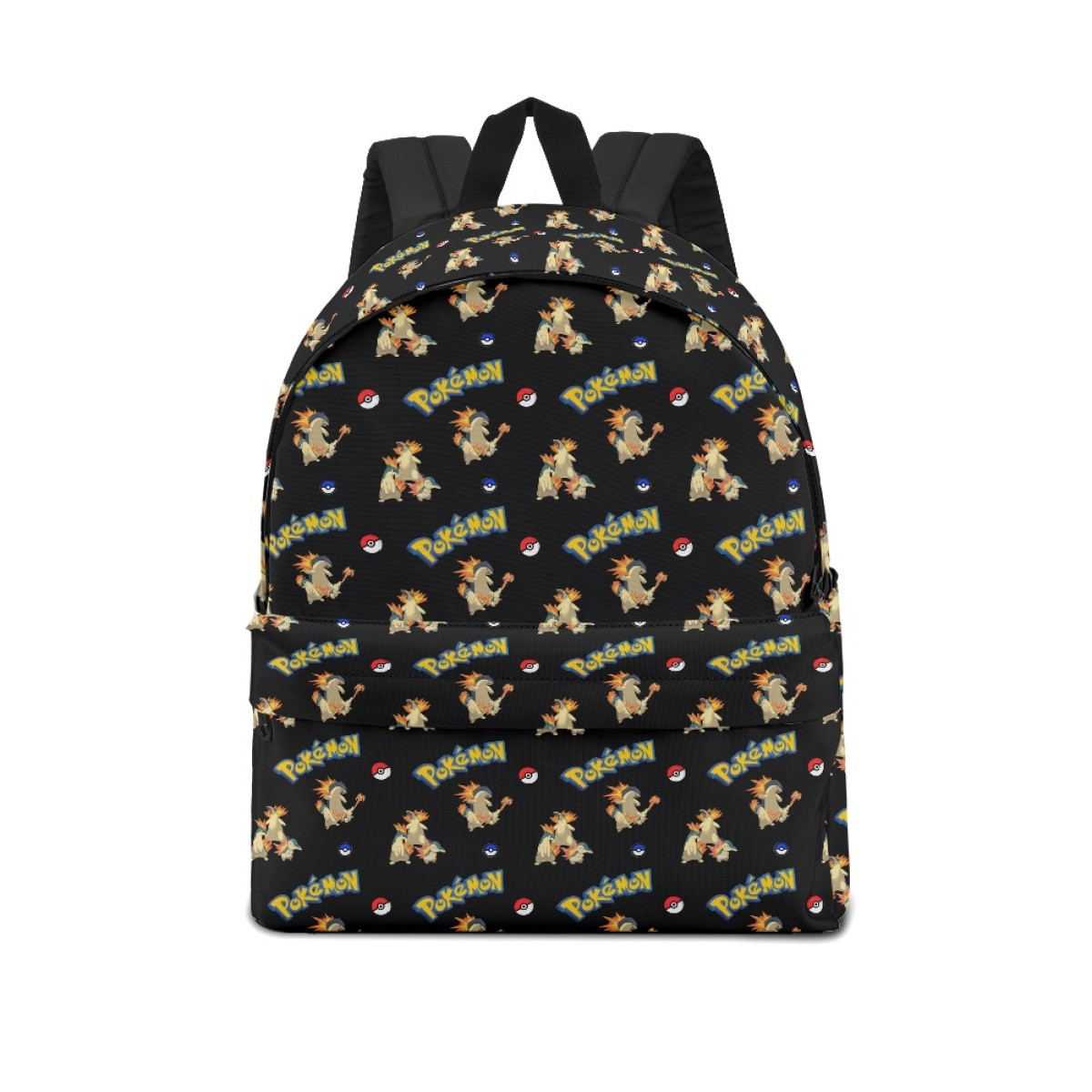 Pokemon School Backpack Multicolor Schoolbag Rucksack - Cyndaquil Quilava Typhlosion Evolution Cartoon Art Series