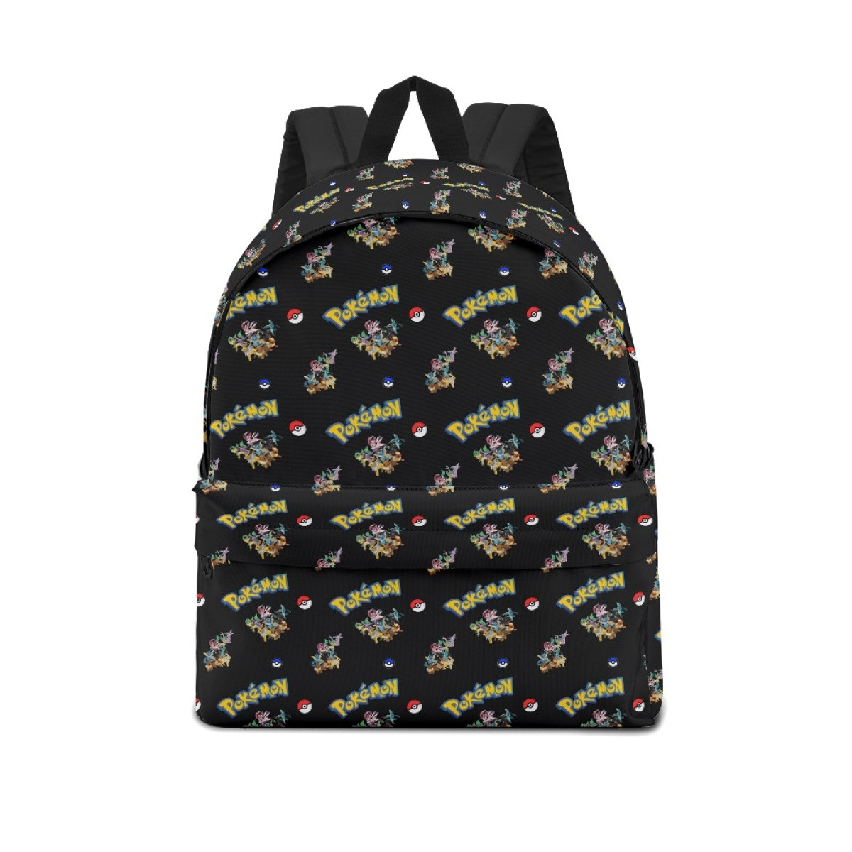 Pokemon School Backpack Multicolor Schoolbag Rucksack - Eevee Family - Flareon Vaporeon Jolteon Umbreon Espion Leafeon Glaceon Sylveon Evolution Cartoon Art Series