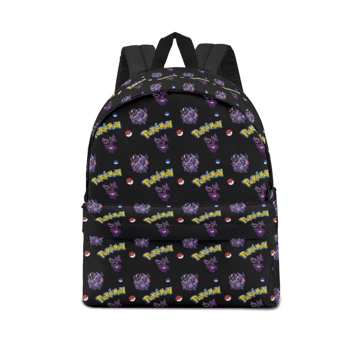 Pokemon School Backpack Multicolor Schoolbag Rucksack - Gastly Haunter Gengar Evolution Cartoon Art Series