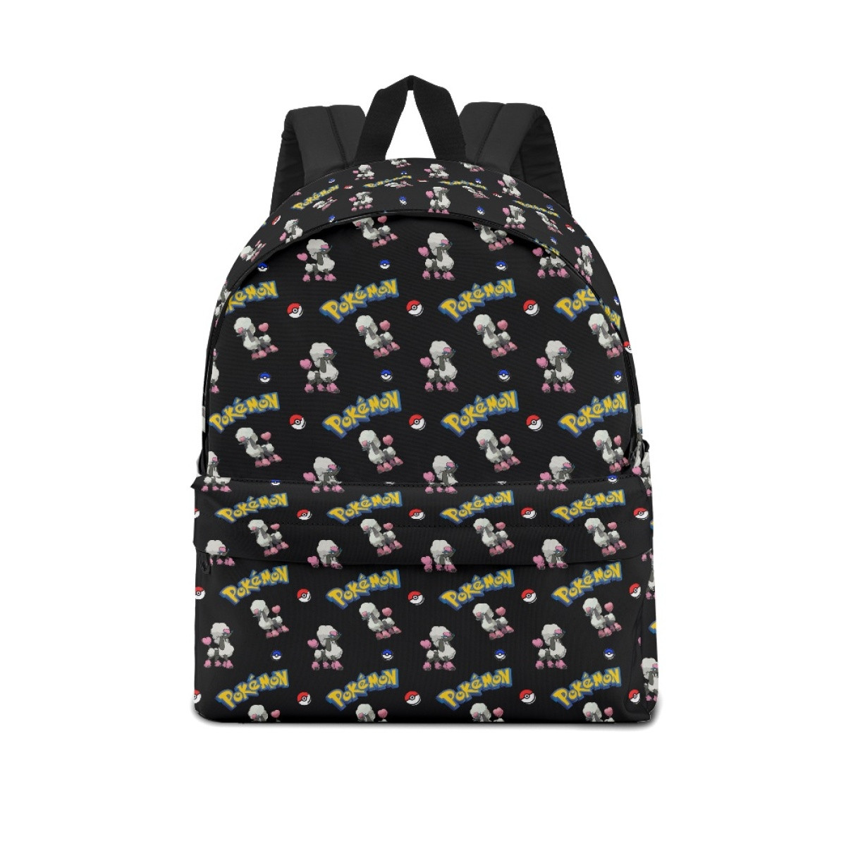 Pokemon Furfrou School Backpack Multicolor Schoolbag Rucksack - Heart Furfrou Character Series Art