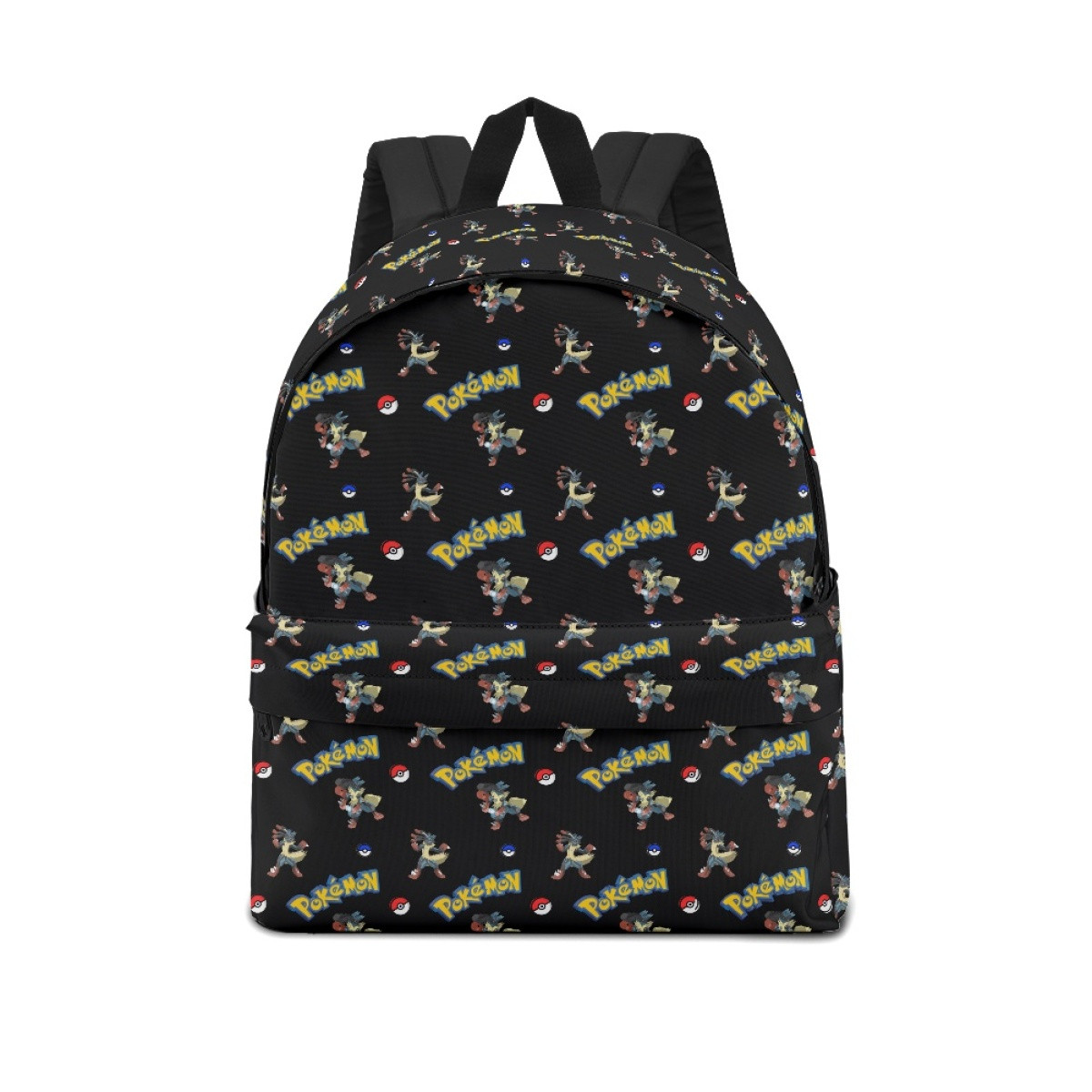Pokemon Mega Lucario School Backpack Multicolor Schoolbag Rucksack - Mega Lucario Cartoon Art Series