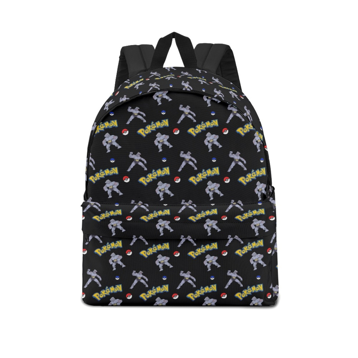 Pokemon Machoke School Backpack Multicolor Schoolbag Rucksack - Machoke Character Series Art