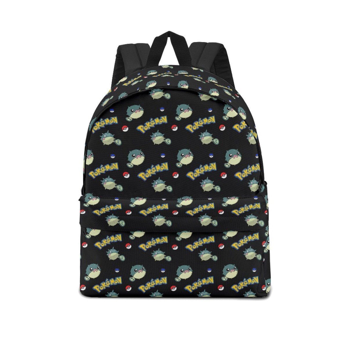 Pokemon Qwilfish School Backpack Multicolor Schoolbag Rucksack - Qwilfish Character Series Art