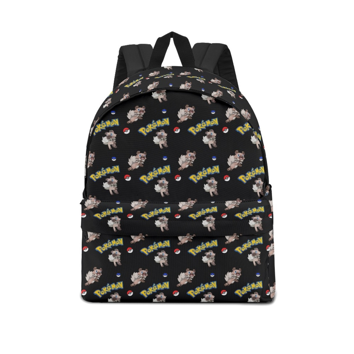 Pokemon Rockruff School Backpack Multicolor Schoolbag Rucksack - Rockruff Character Series Art