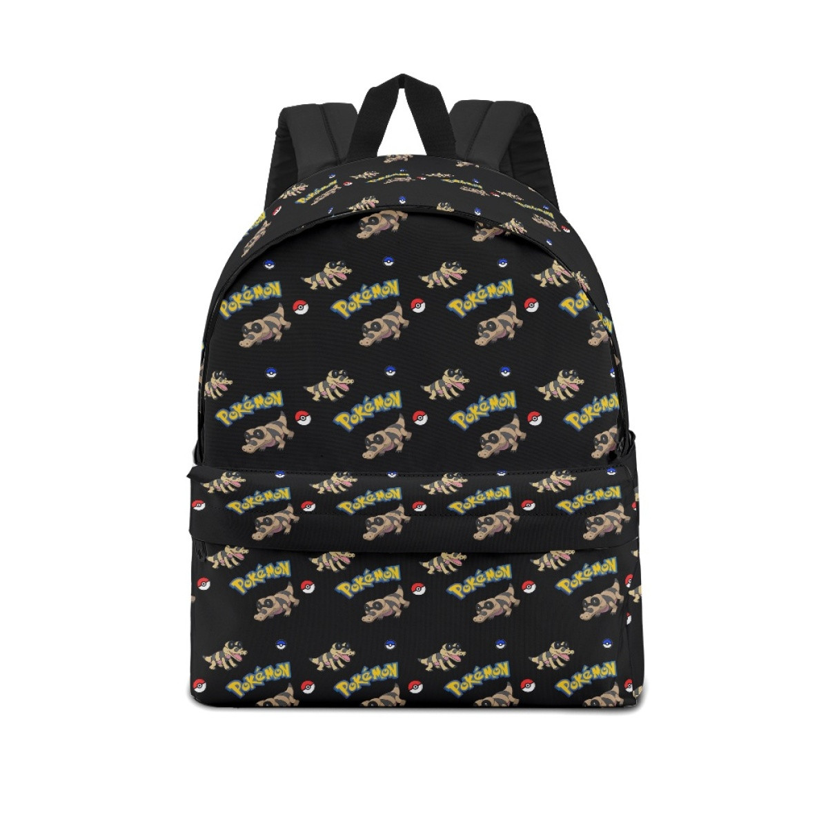 Pokemon Sandile School Backpack Multicolor Schoolbag Rucksack - Sandile Character Series Art