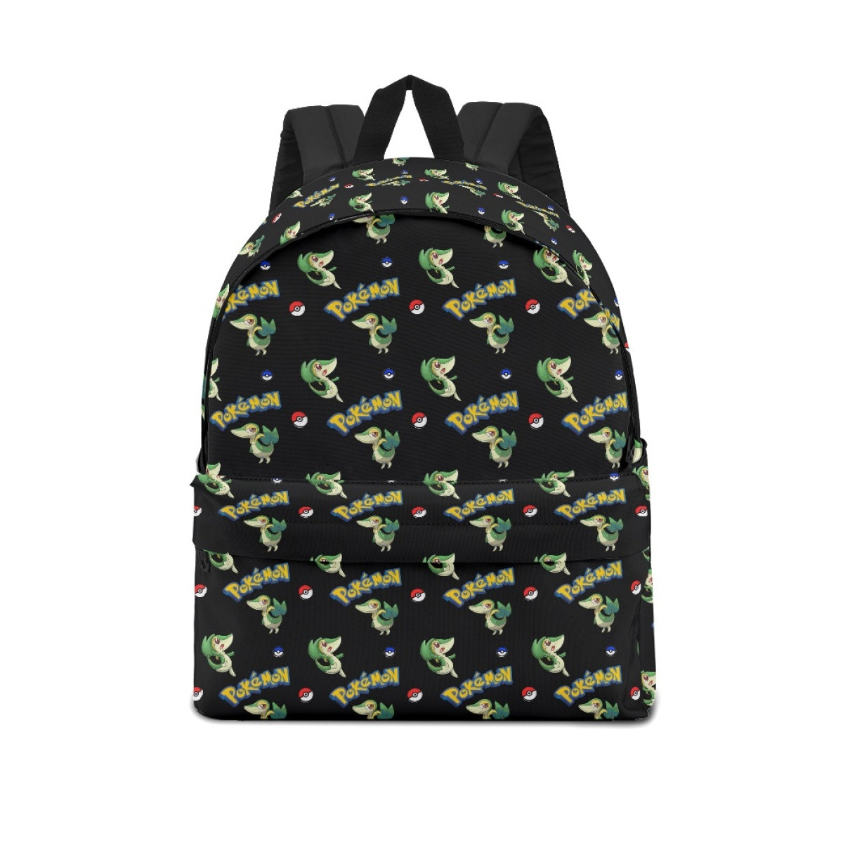 Pokemon Snivy School Backpack Multicolor Schoolbag Rucksack - Snivy Character Series Art