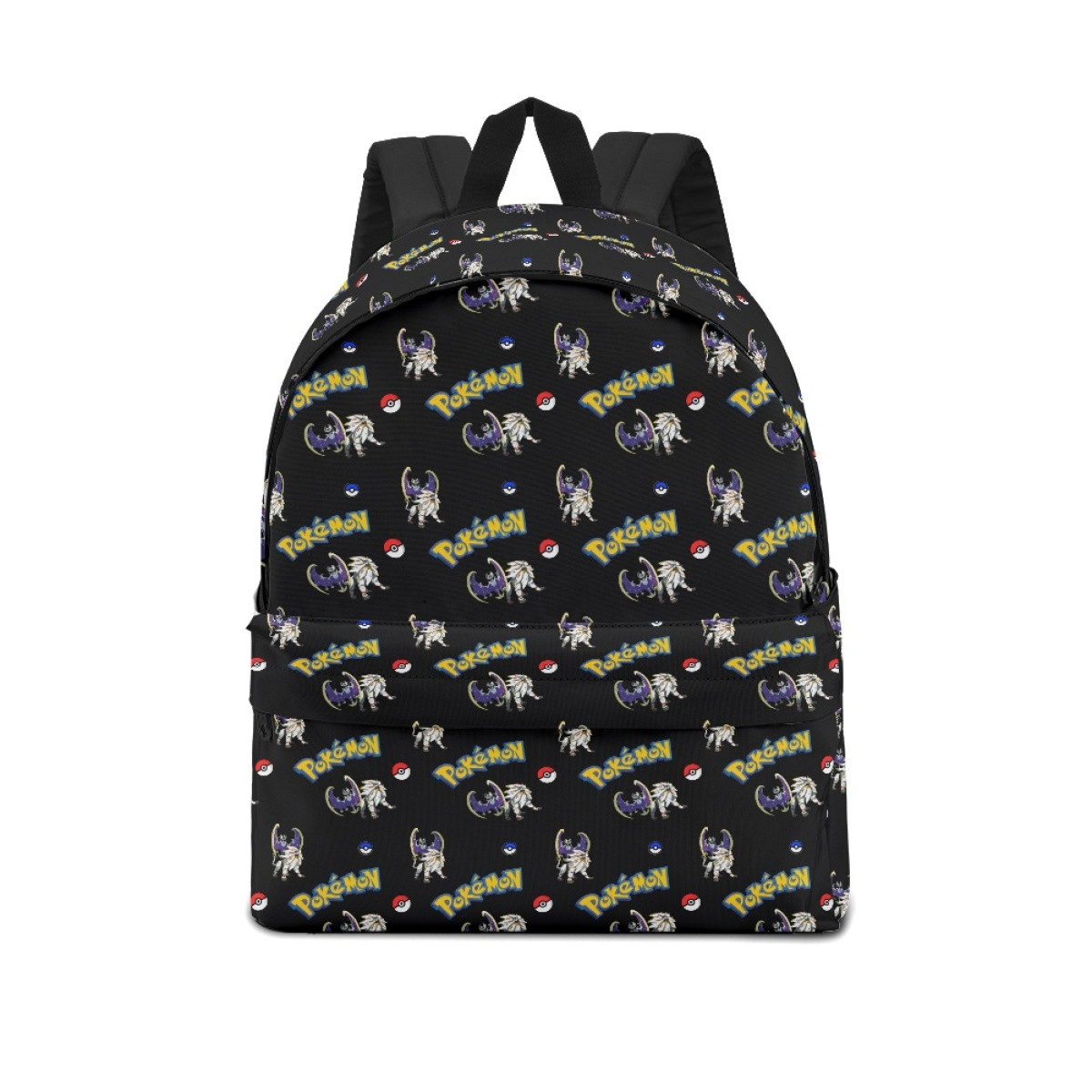 Pokemon School Backpack Multicolor Schoolbag Rucksack - Solgaleo Lunala Epic Battle Cartoon Art Series