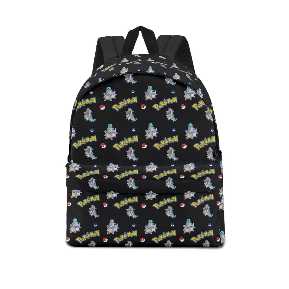Pokemon School Backpack Multicolor Schoolbag Rucksack - Squirtle Wartortle Blastoise Evolution Cartoon Art Series