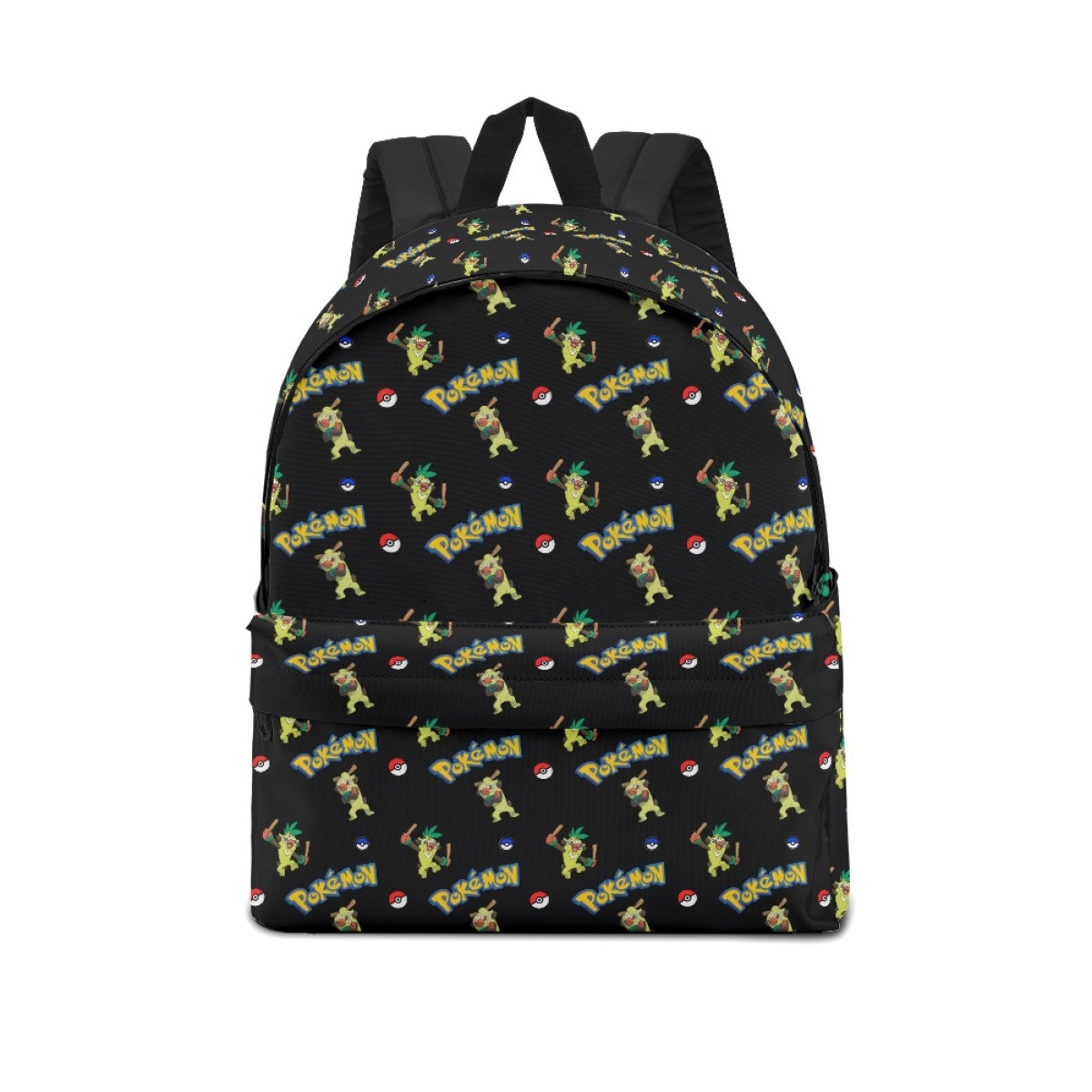 Pokemon Thwackey School Backpack Multicolor Schoolbag Rucksack - Thwackey Character Series Art