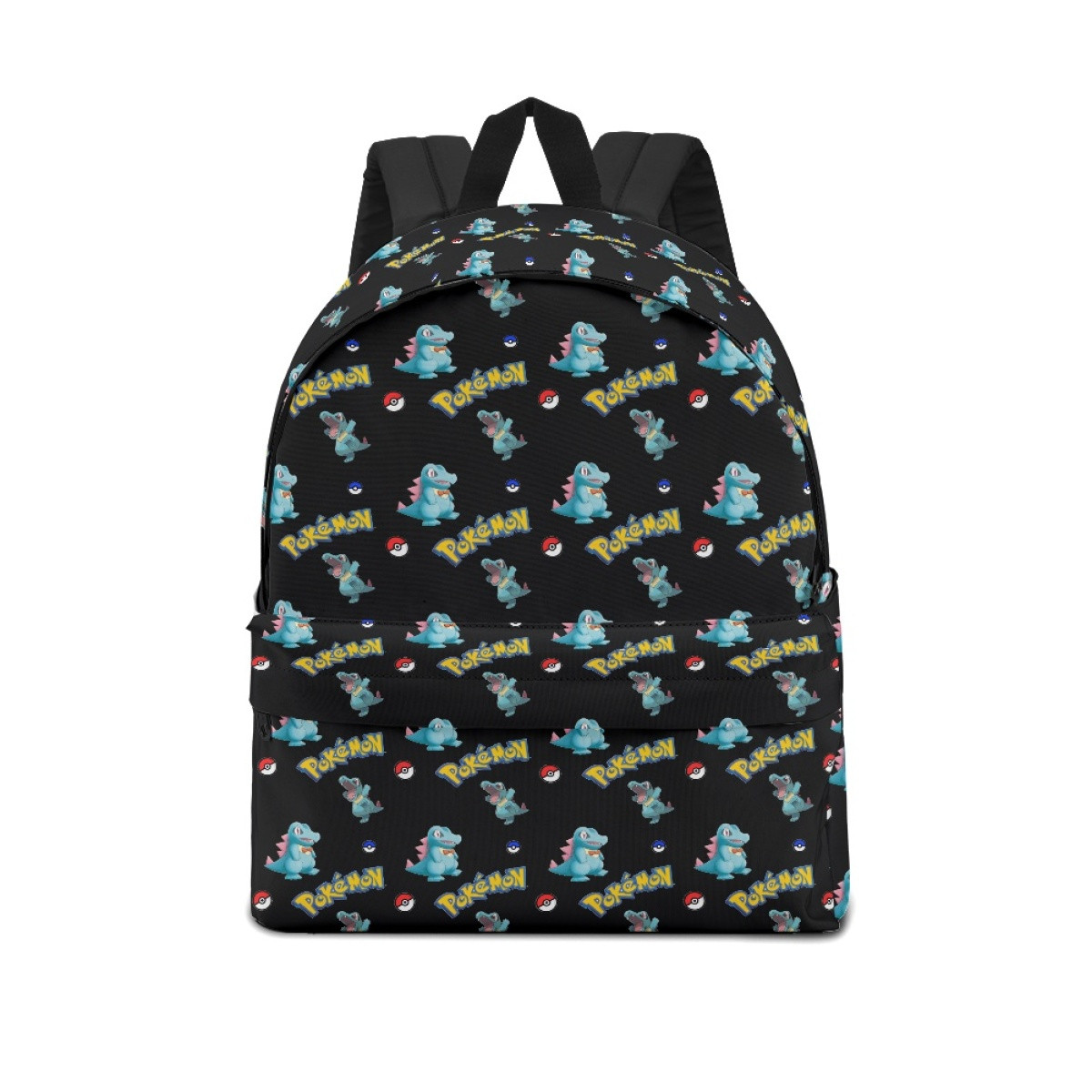 Pokemon Totodile School Backpack Multicolor Schoolbag Rucksack - Totodile Character Series Art