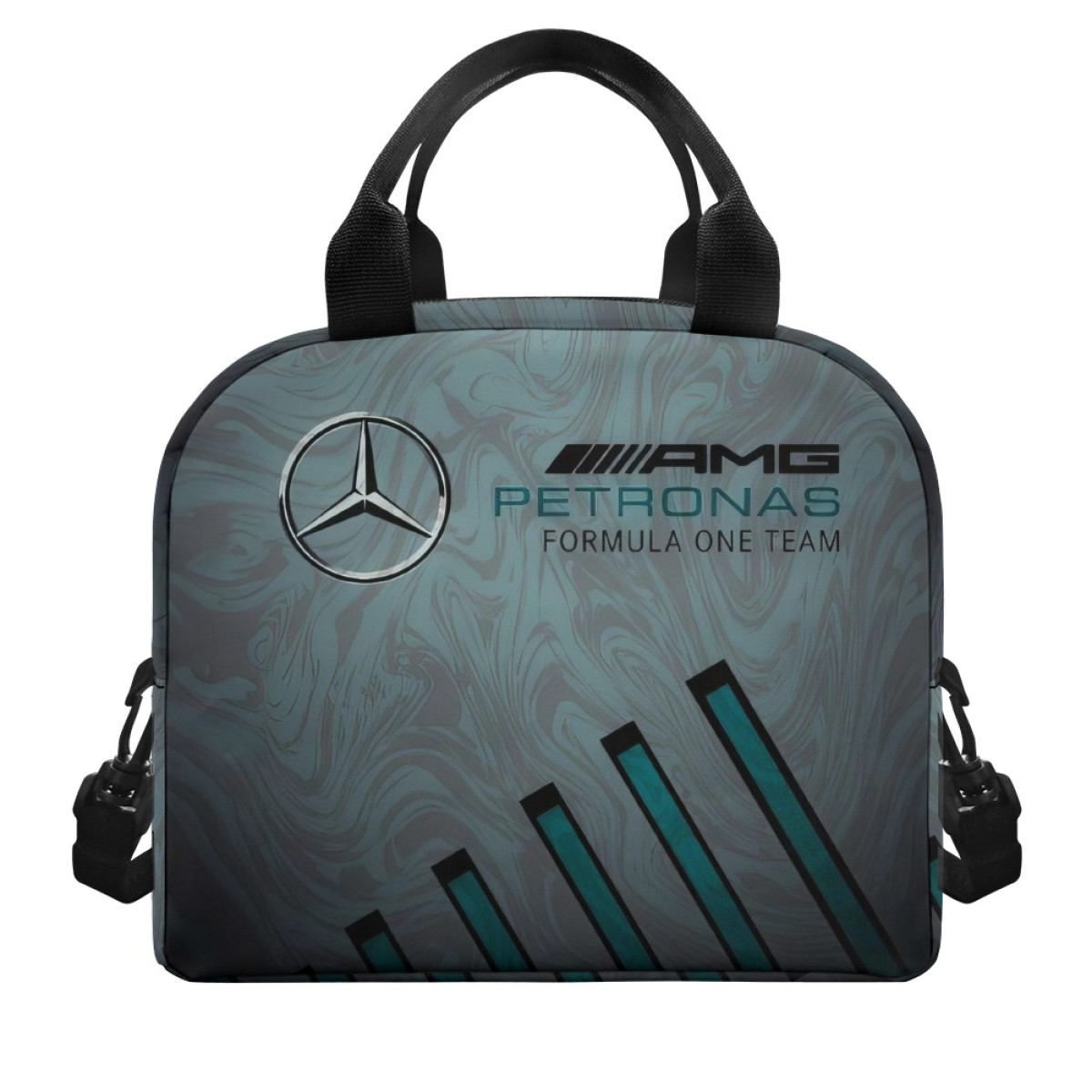 F1 Formula One Mercedes Benz Lunch Box - Mercedes Benz AMG Petronas F1 Team Dark Background Poster