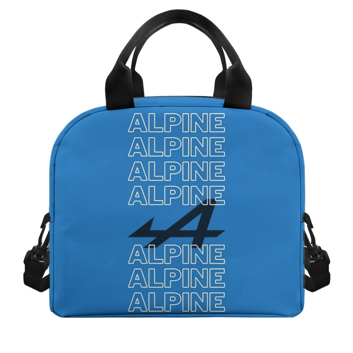 F1 Formula One Alpine Lunch Box - Alpine Word Art On Blue Background