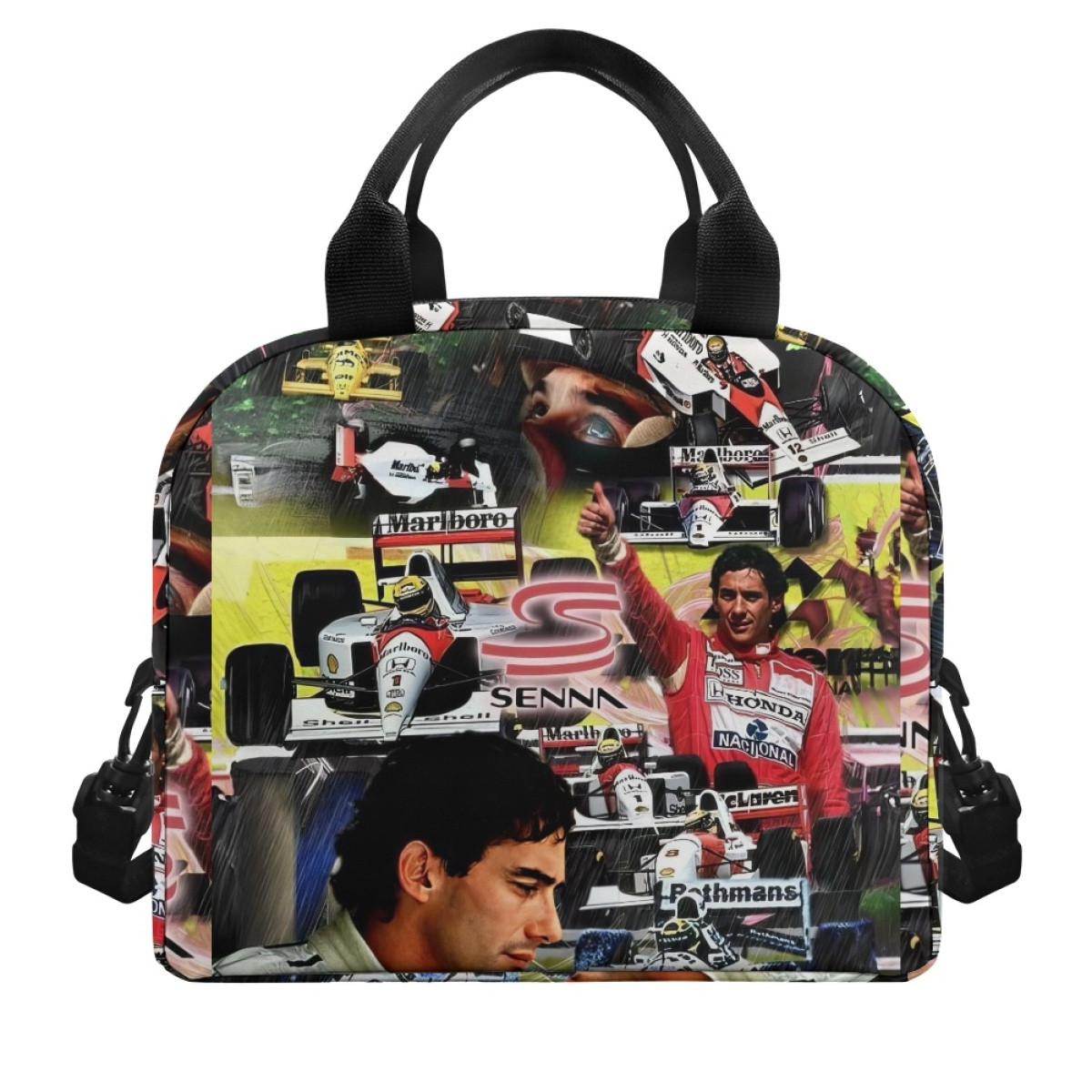 F1 Formula One Ayrton Senna Lunch Box - Ayrton Senna Collage Poster