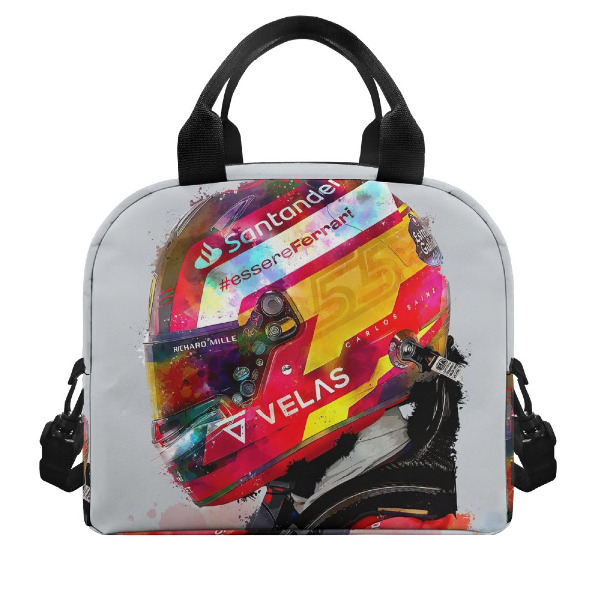F1 Formula One Carlos Sainz Lunch Box - Carlos Sainz Side Portrait With Helmet
