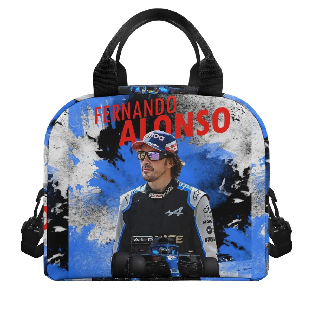 F1 Formula One Fernando Alonso Lunch Box - Fernando Alonso Alpine F1 Team 2021 Poster