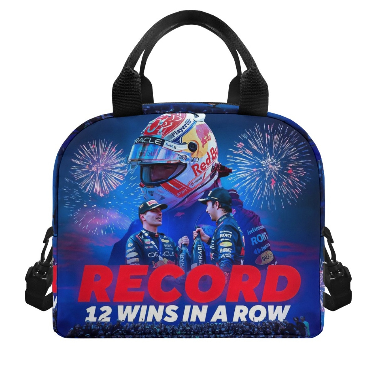F1 Formula One Max Verstappen Lunch Box - Max Verstappen Record 12 Wins A Row Poster