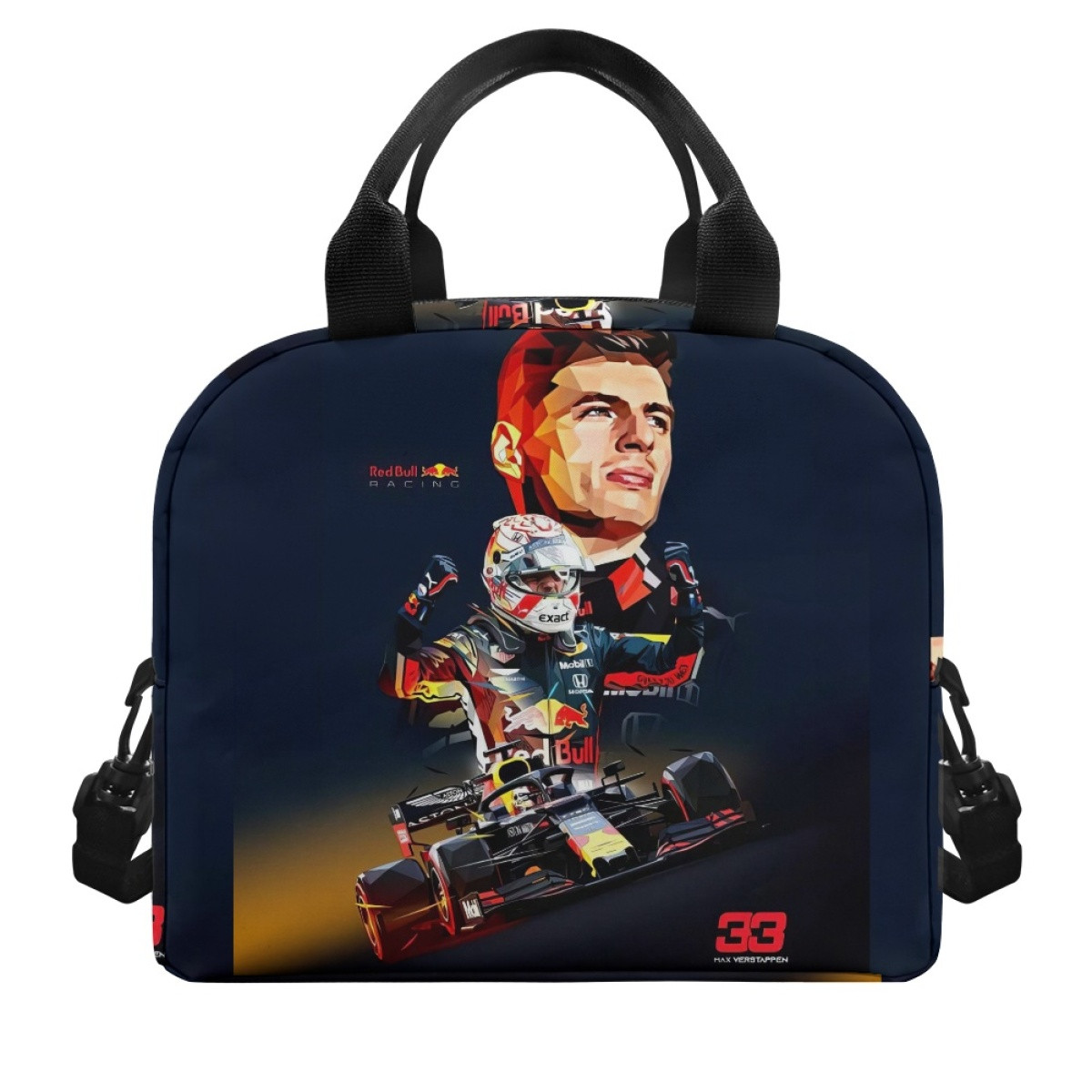 F1 Formula One Max Verstappen Lunch Box - Max Verstappen Wpap Art On Black Background