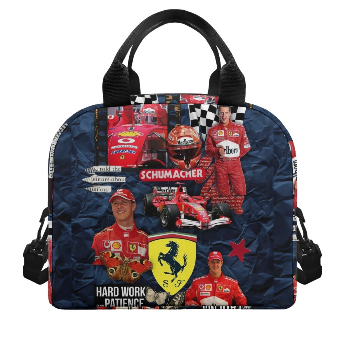 F1 Formula One Michael Schumacher Lunch Box - Michael Schumacher Hard Work And Patience F1 Ferrari Poster