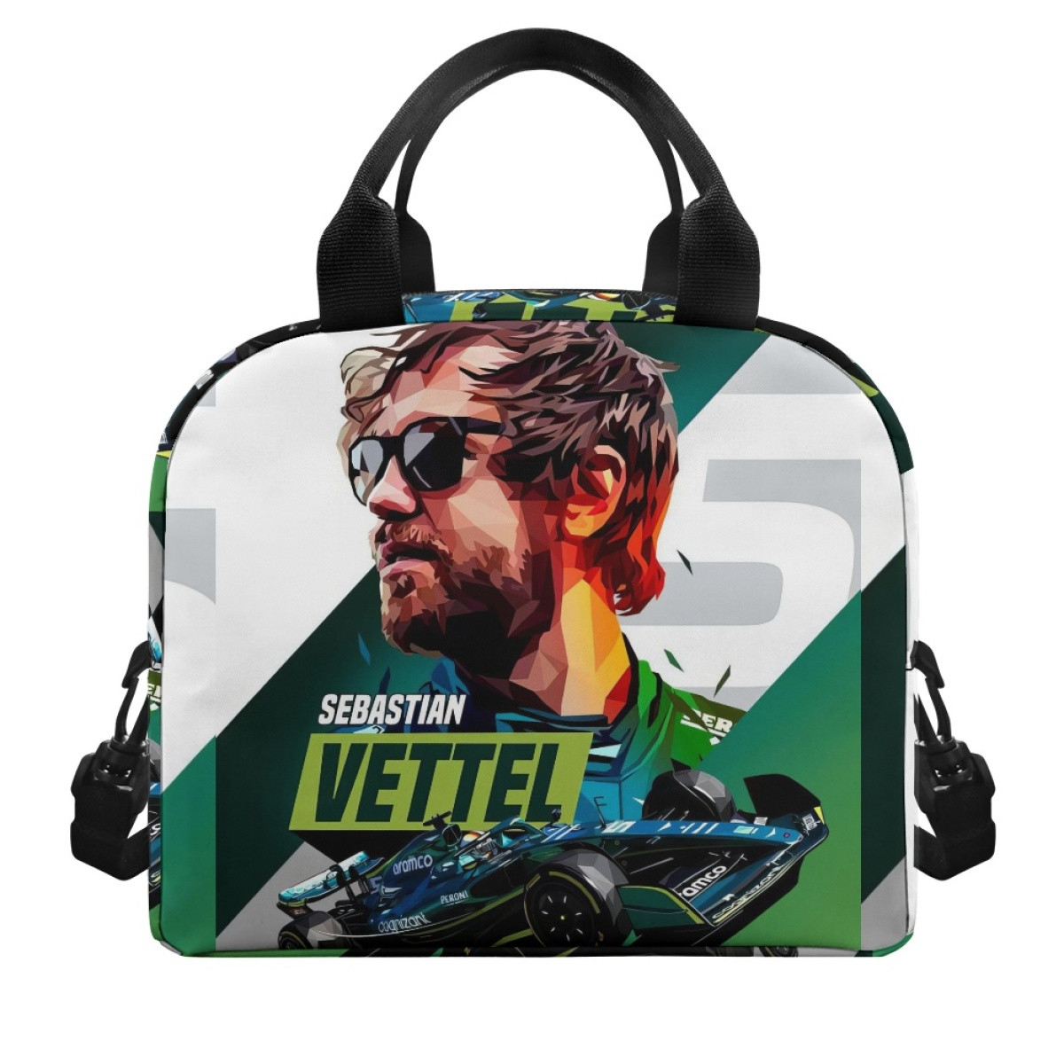 F1 Formula One Sebastian Vettel Lunch Box - Sebastian Vettel Wpap Art The Final Lap Poster