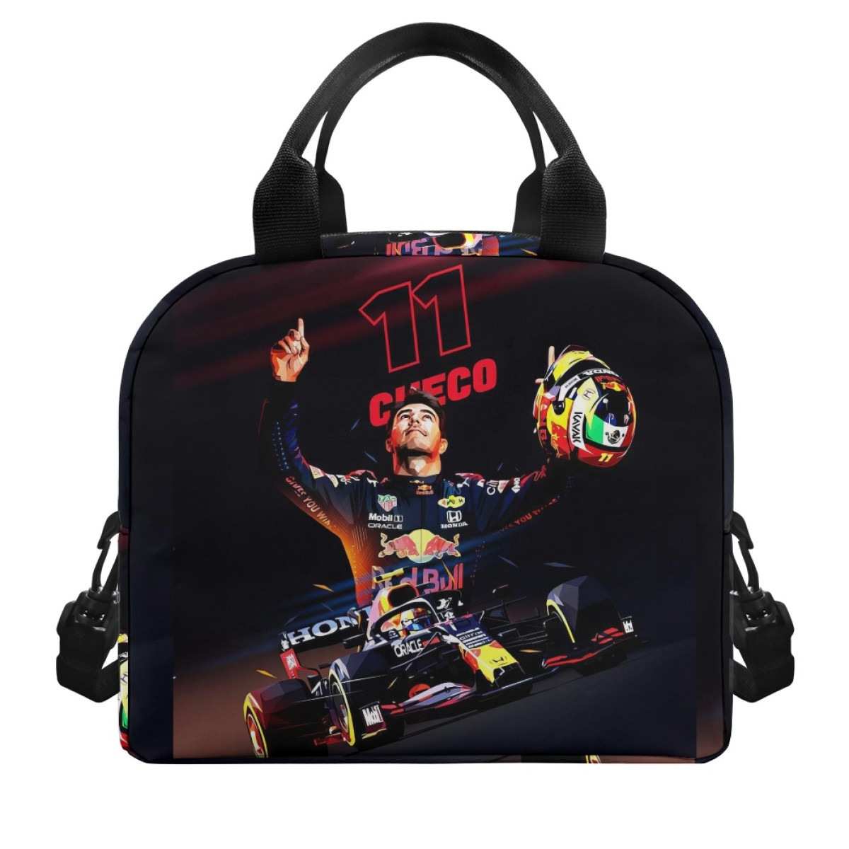 F1 Formula One Sergio Perez Lunch Box - Sergio Perez Celebration Wpap Art