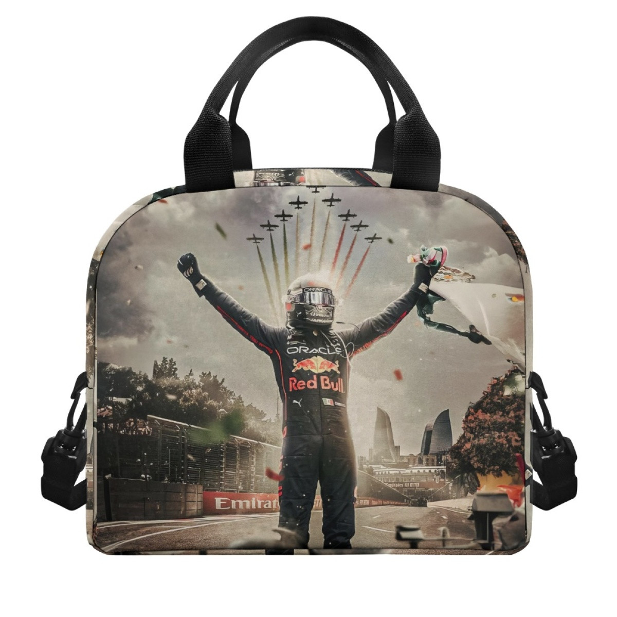 F1 Formula One Sergio Perez Lunch Box - Sergio Perez The Mexican Way Champion Celebration Poster