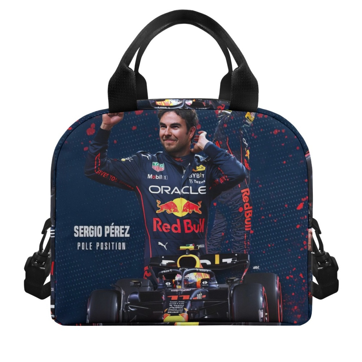 F1 Formula One Sergio Perez Lunch Box - Sergio Perez Pole Position Celebration Poster