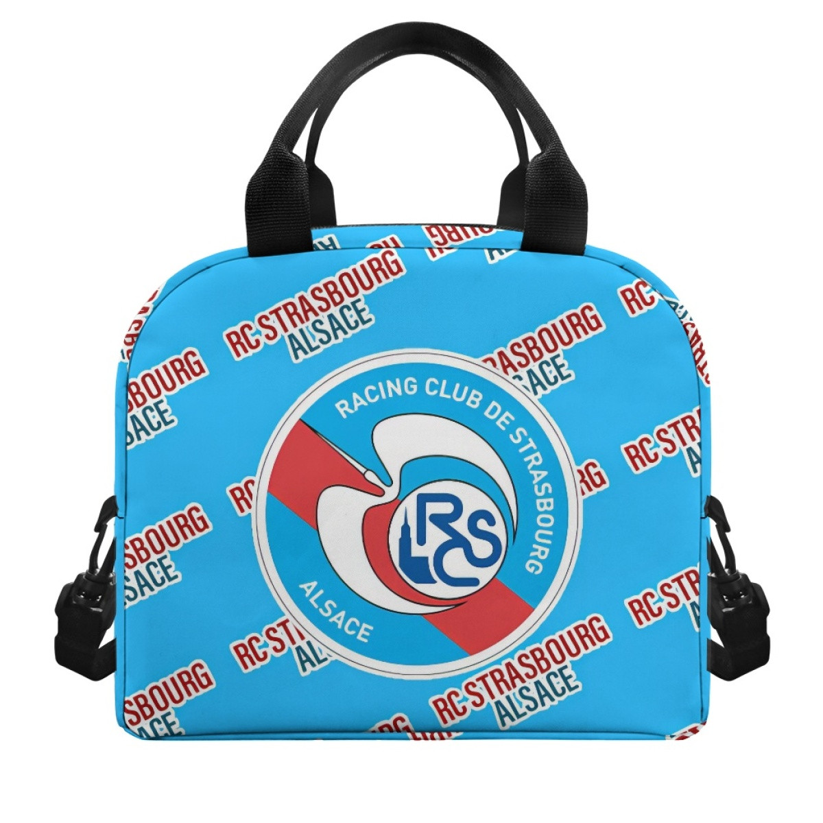 RC Strasbourg Alsace Football Club Insulated Lunch Bag Box - Alsace Football Club Medley Monogram Wordmark