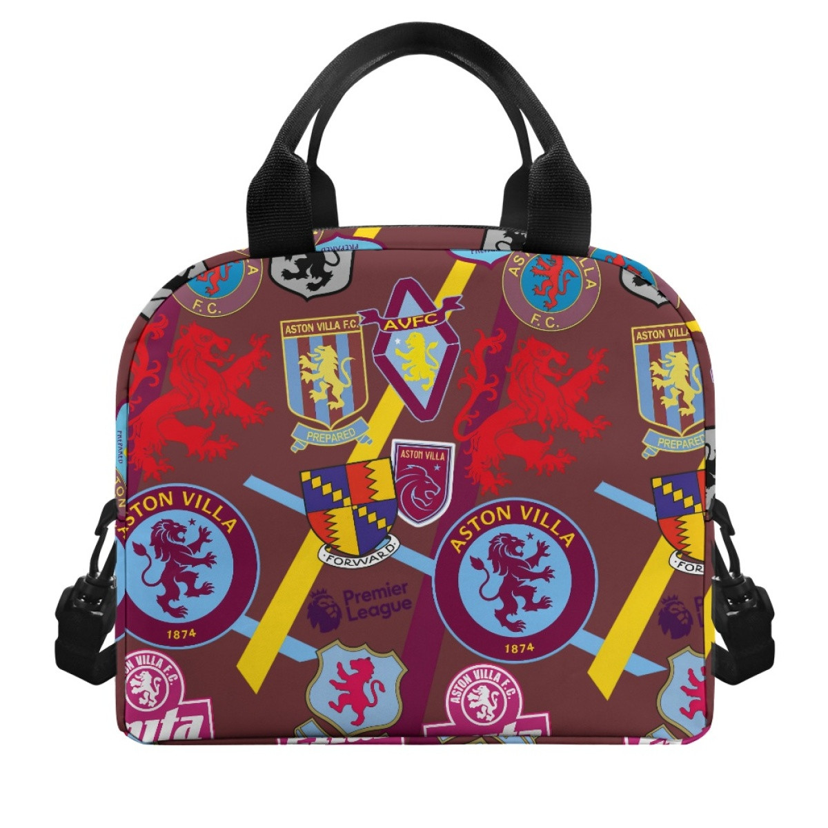 Aston Villa F.C Lunch Box - Aston Villa F.C Mania Collage Logo