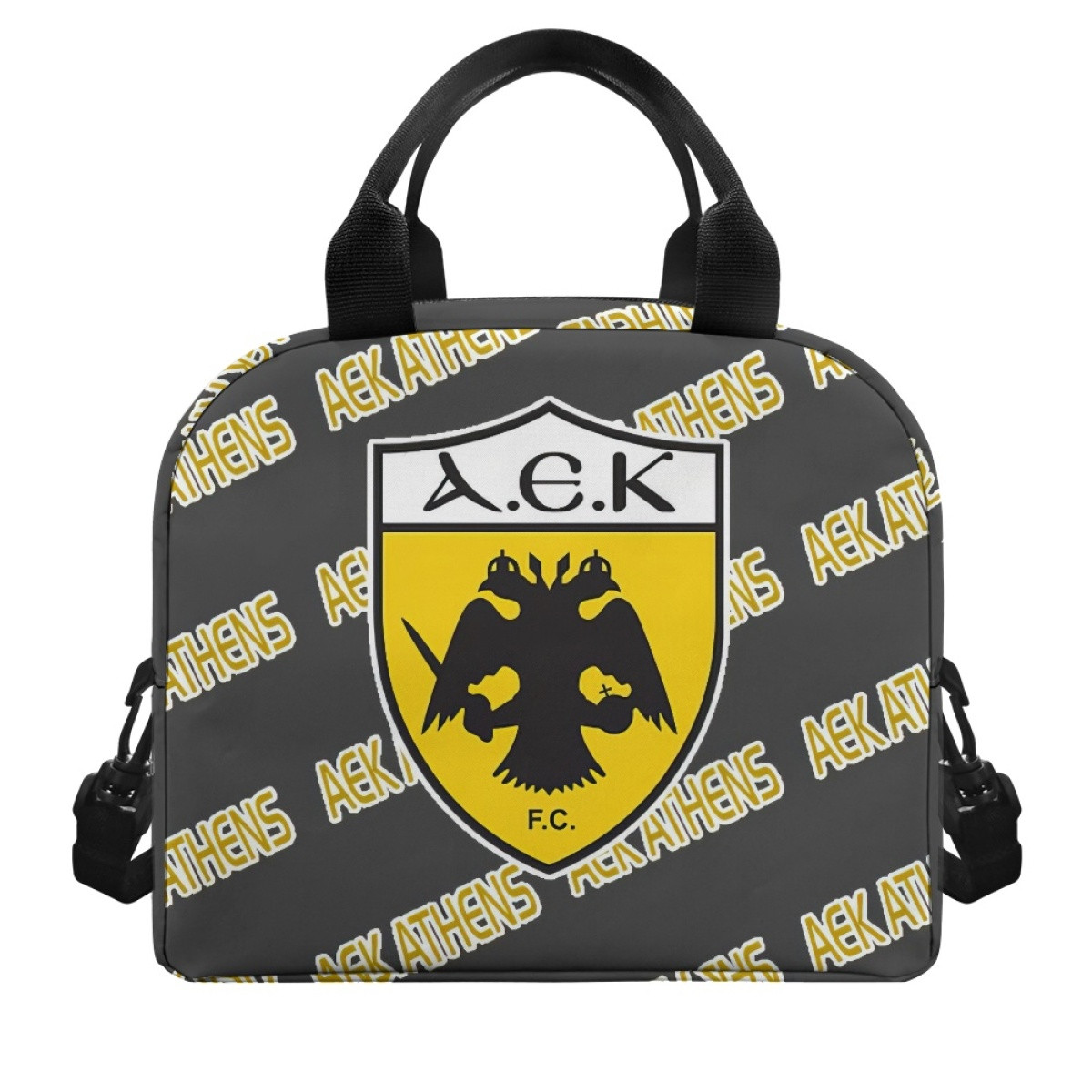 Aek Athens FC Insulated Lunch Bag Box - Athens Football Club Medley Monogram Wordmark