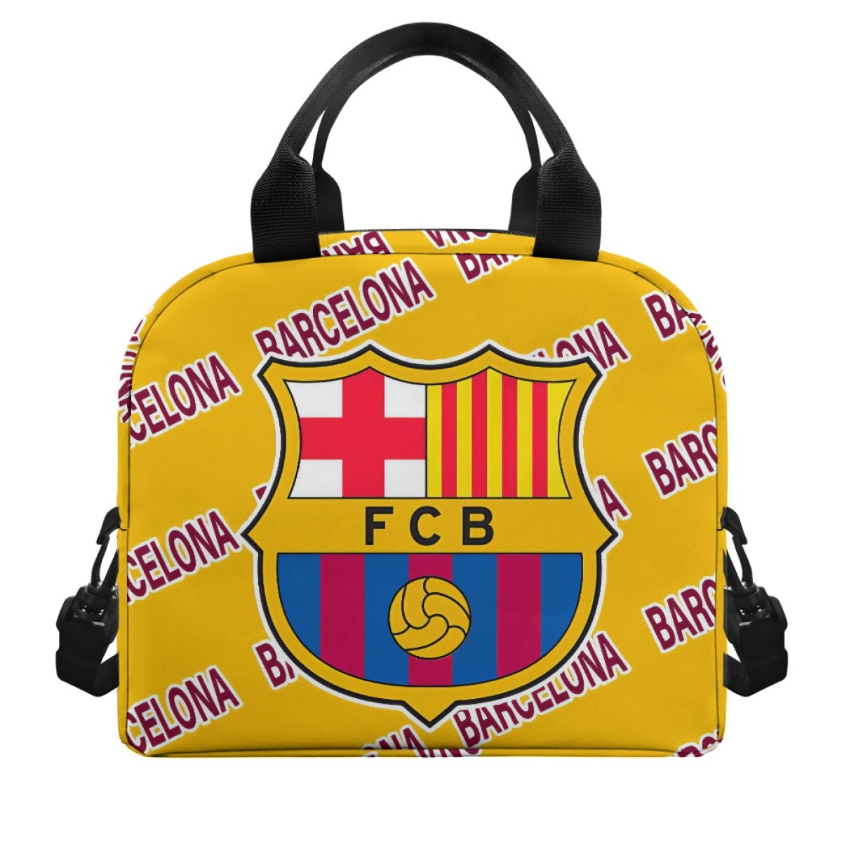 FC Barcelona Insulated Lunch Bag Box - Barcelona Football Club Medley Monogram Wordmark