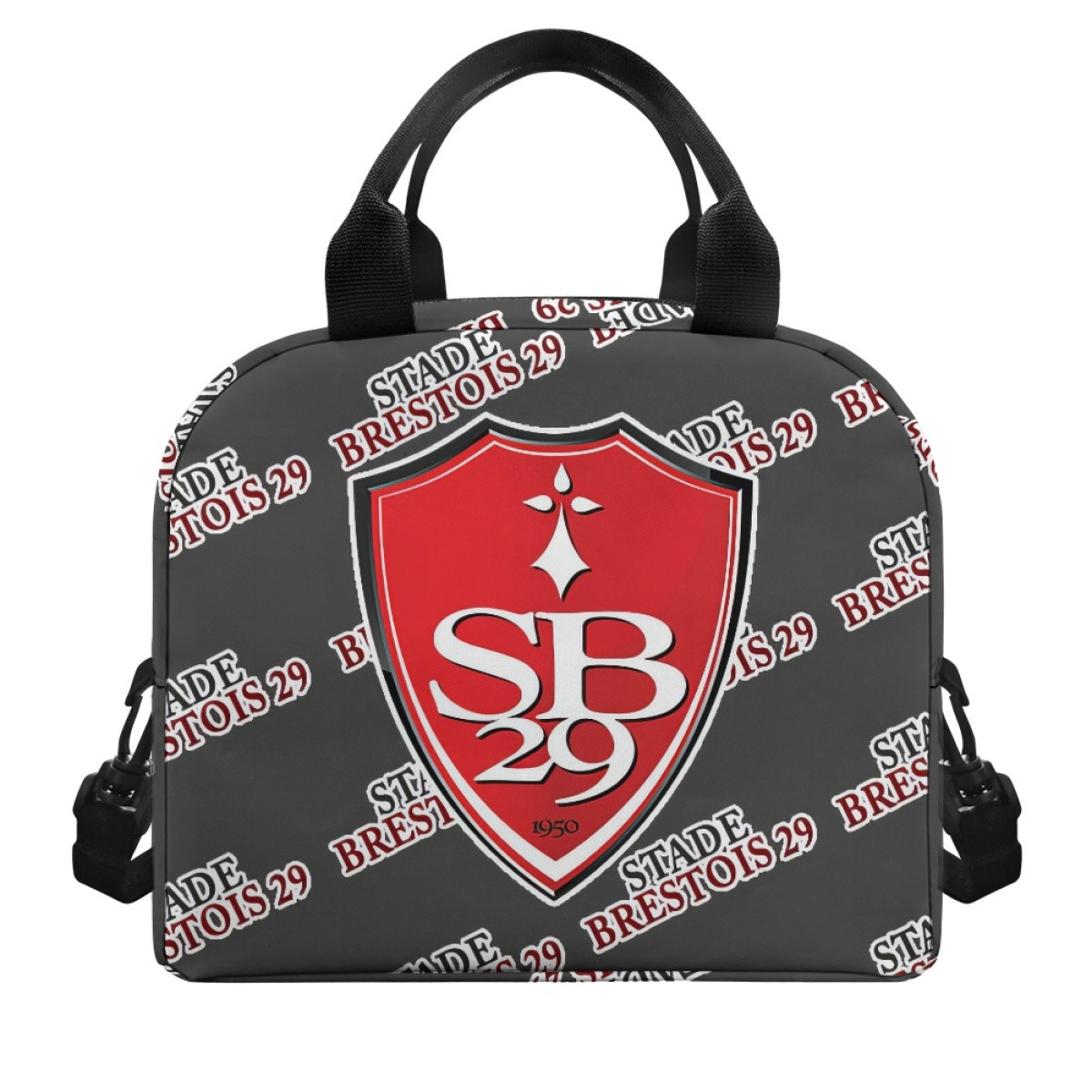 Stade Brestois 29 Football Club Insulated Lunch Bag Box - Brestois Football Club Medley Monogram Wordmark